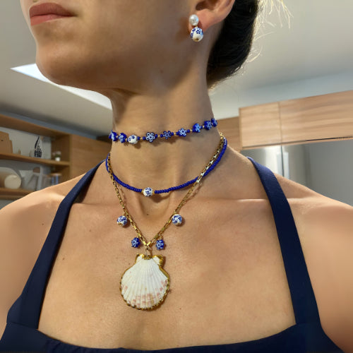 Ocean Blue Necklace + FREE Earrings – Limited Edition