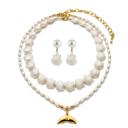Set Nácar Marfil – Necklace with Matching Earrings free