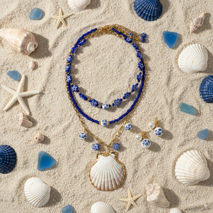 Ocean Blue Necklace + FREE Earrings – Limited Edition