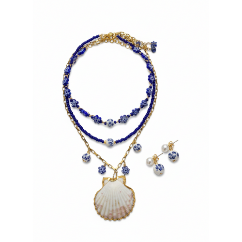 Ocean Blue Necklace + FREE Earrings – Limited Edition