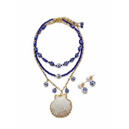 Ocean Blue Necklace + FREE Earrings – Limited Edition