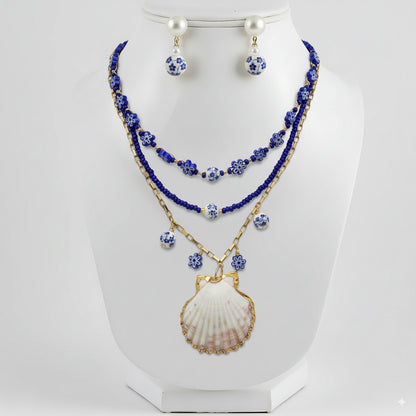 Ocean Blue Necklace + FREE Earrings – Limited Edition