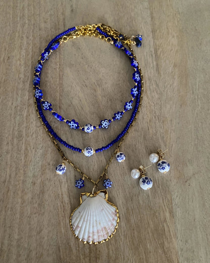 Ocean Blue Necklace + FREE Earrings – Limited Edition