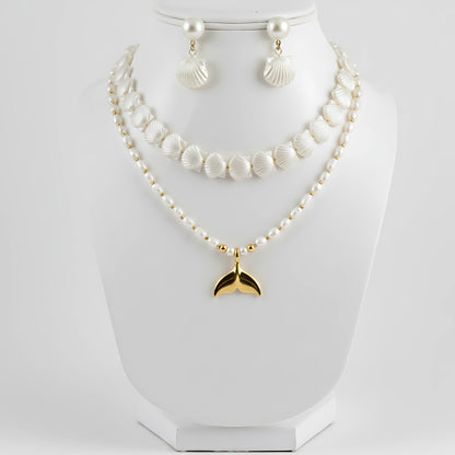 Set Nácar Marfil – Necklace with Matching Earrings free